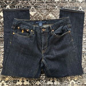 Ralph Lauren Sport Denim Jeans Cropped  Straight Womens Size 30 Polo Pony Logo